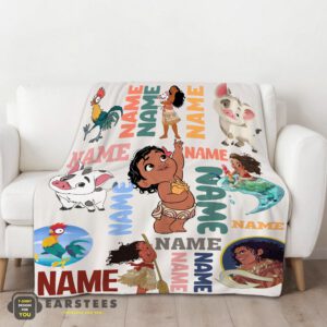 Alternative view of Good Disney Cartoon Moana With Friends Blanket Fleece Customized Blanket
