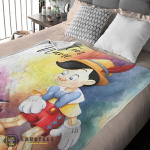 Alternative view of Good Disney Cartoon Pinocchio Blanket Fleece Customized Blanket