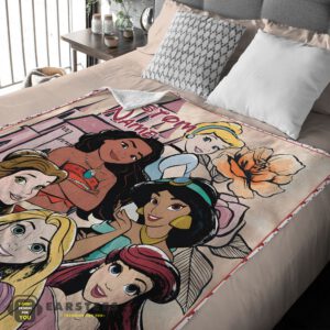 Alternative view of Good Disney Cartoon Princess Characters Blanket Fleece Customized Blanket