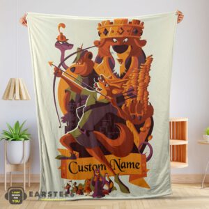 Good Disney Cartoon Robin Hood Blanket Fleece Customized Blanket