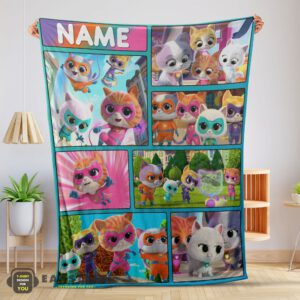 Good Disney Cartoon SuperKitties With Friends Blanket Fleece Customized Blanket