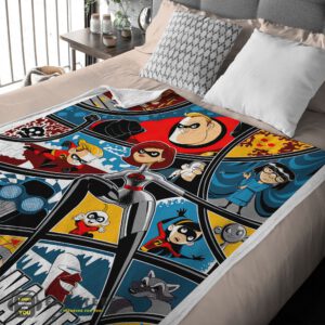 Alternative view of Good Disney Cartoon The Incredibles Tapestry Blanket Fleece Customized Blanket