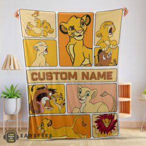 Good Disney Cartoon The Lion King Simba With Friends Blanket Fleece Customized Blanket