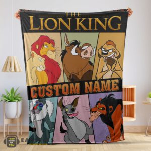 Good Disney Cartoon The Lion King With All Friends Blanket Fleece Customized Blanket