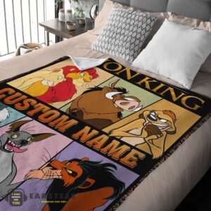 Alternative view of Good Disney Cartoon The Lion King With All Friends Blanket Fleece Customized Blanket