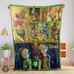 Good Disney Cartoon Tinker Bell Cute Blanket Fleece Customized Blanket