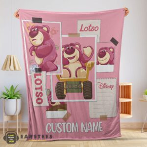 Good Disney Cartoon Toy Story Cute Lotso Grid Photos Blanket