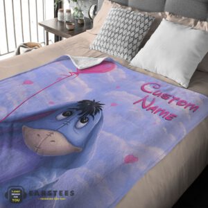 Alternative view of Good Disney Cartoon Winnie-the-Pooh Eeyore Cute Blanket Fleece Customized Blanket