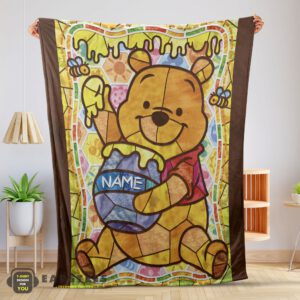 Good Disney Cartoon Winnie the Pooh With Jars of Honey Blanket – Customize Blanket