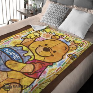 Alternative view of Good Disney Cartoon Winnie the Pooh With Jars of Honey Blanket – Customize Blanket