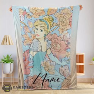 Good Disney Cinderella Elegant Princess Bloom Blanket Fleece Customized Blanket