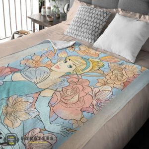 Alternative view of Good Disney Cinderella Elegant Princess Bloom Blanket Fleece Customized Blanket