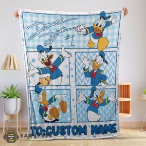 Good Disney Donald Duck with Signature And Friends Donald Duck Moods Blanket – Customize Blanket