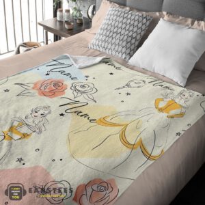 Alternative view of Good Disney Elegant Princess Belle Pretty Blanket Fleece Customized Blanket