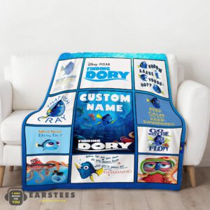 Alternative view of Good Disney Finding Dory What Would Dory Do Collage Blanket Fleece Customized Blanket