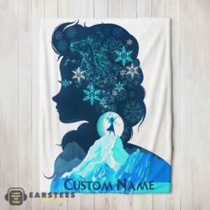 Good Disney Frozen Elsa Double-Exposure Blanket Fleece Customized Blanket