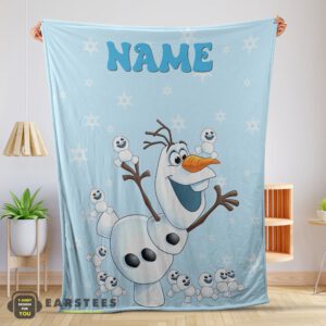 Good Disney Frozen Olaf Dancing Blanket Fleece Customized Blanket