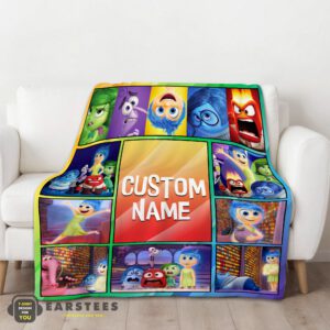 Alternative view of Good Disney Inside Out Colorful Collage Blanket Fleece Customized Blanket