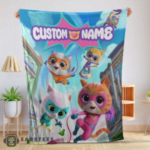 Good Disney Junior SuperKitties Chibi Cute Fleece Blanket – Customize Blanket