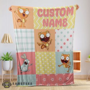 Good Disney Kiff Chatterley & Barry Buns Pattern Blanket Fleece Customized Blanket