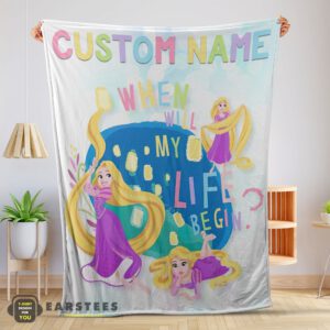 Good Disney Long Hair Princess Rapunzel Princess Blanket Fleece Customized Blanket