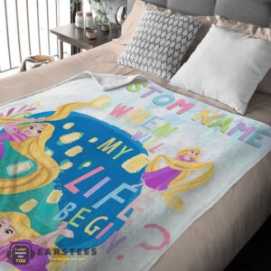 Alternative view of Good Disney Long Hair Princess Rapunzel Princess Blanket Fleece Customized Blanket