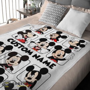 Alternative view of Good Disney Mickey And Friends Mickey Mouse Moods Blanket – Customize Blanket