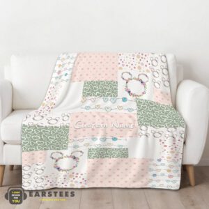 Alternative view of Good Disney Mickey Logo Heart Texture Blanket Fleece Customized Blanket