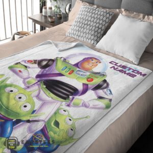 Alternative view of Good Disney Pixar Buzz Lightyear And The Little Green Men Fleece Customized Blanket