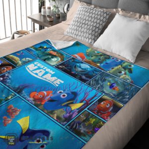 Alternative view of Good Disney Pixar Cartoon Finding Nemo with Dory Velveteen Cute Blanket Fleece Customized Blanket