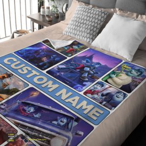 Alternative view of Good Disney Pixar Onward Magical Journey Collage Blanket Fleece Customized Blanket