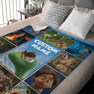 Alternative view of Good Disney Pixar The Good Dinosaur Collage Poster Blanket Fleece Customized Blanket