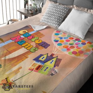 Alternative view of Good Disney Pixar Up with our Balloons and Sky with House Movie Blanket – Customize Blanket