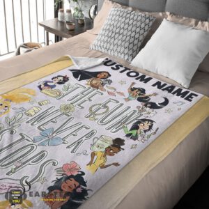 Alternative view of Good Disney Princess The Fun Never Stops Blanket Fleece Customized Blanket