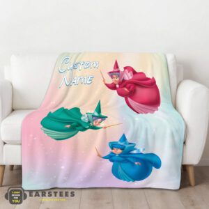 Alternative view of Good Disney Sleeping Beauty Three Good Fairies Blanket Fleece Customized Blanket