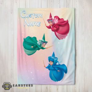 Good Disney Sleeping Beauty Three Good Fairies Blanket Fleece Customized Blanket
