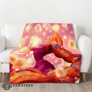 Alternative view of Good Disney Tangled Rapunzel Lanterns Of Light Blanket Fleece Customized Blanket