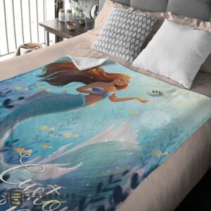 Alternative view of Good Disney The Little Mermaid Ariel Princess Fleece Family Princess Customized Blanket