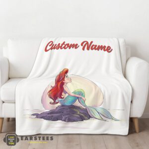 Alternative view of Good Disney The Little Mermaid Delicate And Painterly Blanket Fleece Customized Blanket