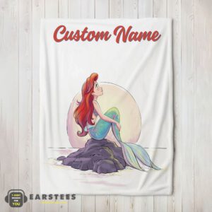 Good Disney The Little Mermaid Delicate And Painterly Blanket Fleece Customized Blanket