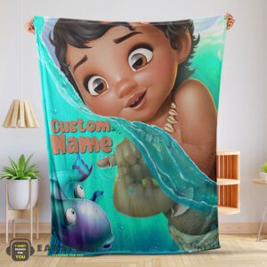 Good Disney Toddler Moana Blanket Fleece Customized Blanket