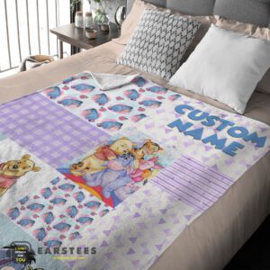 Alternative view of Good Disney Winnie The Pooh Friends Collage Poster Blanket Fleece Customized Blanket