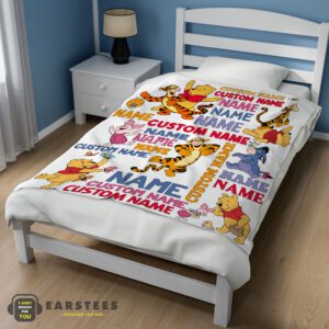 Alternative view of Good Cartoon Disney Winnie-the-Pooh With Friends Blanket Fleece Customized Blanket