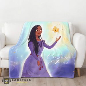 Alternative view of Good Disney Wish Asha Princess Star Blanket Fleece Customized Blanket