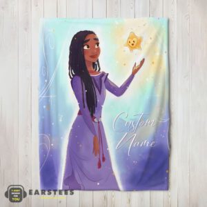 Good Disney Wish Asha Princess Star Blanket Fleece Customized Blanket