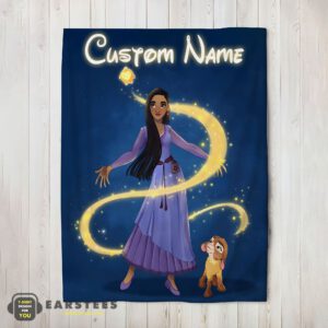 Good Disney Wish Asha Princess Star Valentino Blanket Fleece Customized Blanket