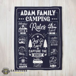 Good Family Camping Rulers Capture The Moment Blanket Fleece Customized Blanket