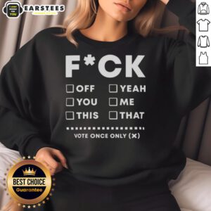 Funny adult humor sweatshirt featuring the 'Good Fck Checklist' design, perfect for casual wear and laughs.