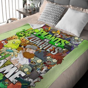 Alternative view of Good Game Plants vs Zombies All Character Blanket Fleece Customized Blanket