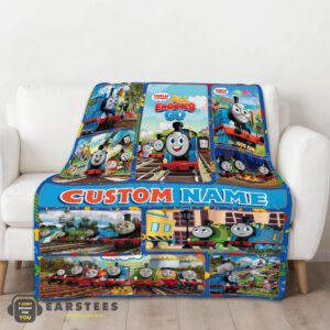 Alternative view of Good Good Thomas & Friends Collage Blanket Fleece Customized Blanket
